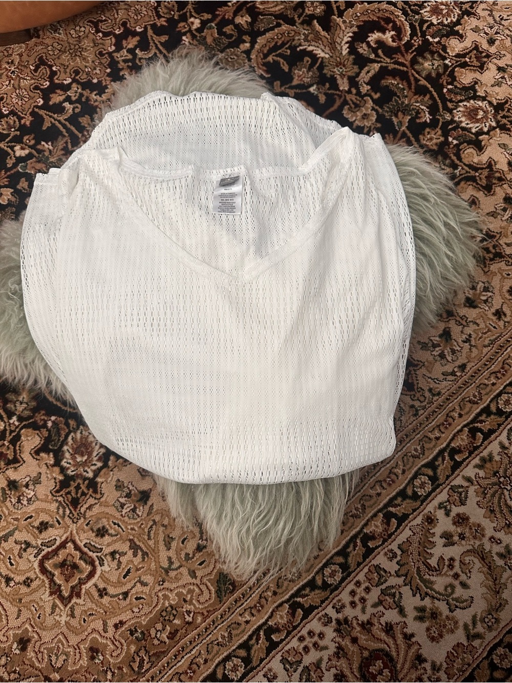O’Neill White V-Neck Mesh Women's cover up